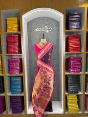 Traditional Paithani Kadiyal Border Saree