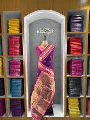 Traditional Paithani Kadiyal Border Saree