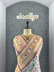 Traditional Kanchivaram Patola Paithani Silk Saree