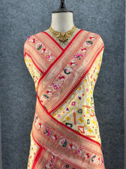 Traditional Kanchivaram Patola Paithani Silk Saree
