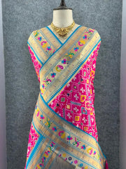Traditional Kanchivaram Patola Paithani Silk Saree