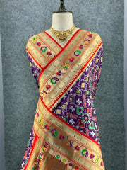 Traditional Kanchivaram Patola Paithani Silk Saree