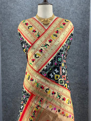 Traditional Kanchivaram Patola Paithani Silk Saree