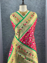 Traditional Kanchivaram Patola Paithani Silk Saree