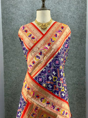 Traditional Kanchivaram Patola Paithani Silk Saree
