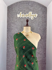 Elegant Matka Silk Embroidered Saree