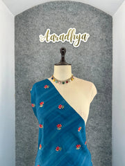 Elegant Matka Silk Embroidered Saree
