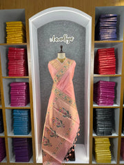 Soft Tussar Silk Pastel Paithani Saree