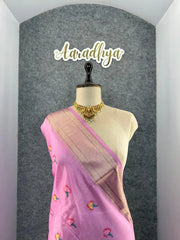Soft Tussar Silk Pastel Paithani Saree