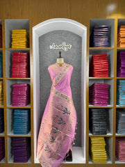 Soft Tussar Silk Pastel Paithani Saree
