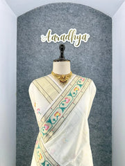 Soft Tussar Silk Pastel Paithani Saree