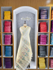 Soft Tussar Silk Pastel Paithani Saree