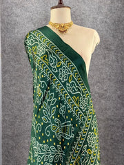Premium Pure Gaji Silk Bandhani Dupatta