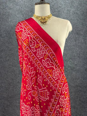 Premium Pure Gaji Silk Bandhani Dupatta