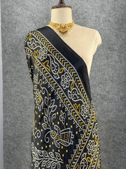 Premium Pure Gaji Silk Bandhani Dupatta
