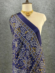 Premium Pure Gaji Silk Bandhani Dupatta