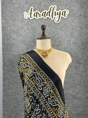 Premium Pure Gaji Silk Bandhani Dupatta