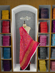 Premium Pure Gaji Silk Bandhani Dupatta