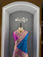 Rajwadi Mor Paithani Zari Butti Saree