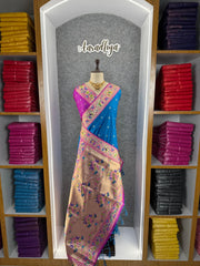 Rajwadi Mor Paithani Zari Butti Saree