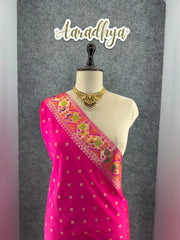 Rajwadi Mor Paithani Zari Butti Saree