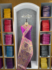 Rajwadi Mor Paithani Zari Butti Saree