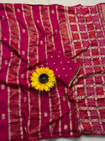 Premium Dola Silk Lagdi Patta Saree