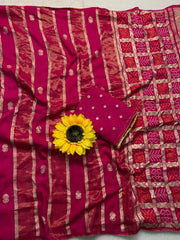 Premium Dola Silk Lagdi Patta Saree