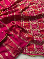 Premium Dola Silk Lagdi Patta Saree