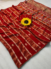 Premium Dola Silk Lagdi Patta Saree