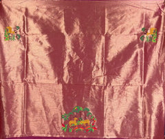Pure Khadi Raw Silk Hiran Paithani Saree