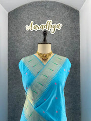 Pure Khadi Raw Silk Hiran Paithani Saree