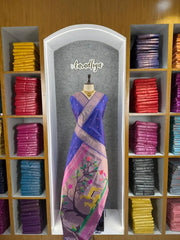 Pure Khadi Raw Silk Hiran Paithani Saree