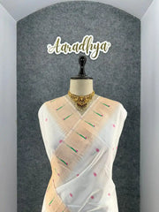 Pure Khadi Raw Silk Hiran Paithani Saree