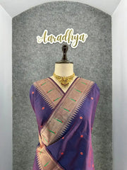 Pure Khadi Raw Silk Hiran Paithani Saree