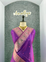Pure Khadi Raw Silk Hiran Paithani Saree