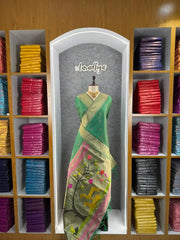 Pure Khadi Raw Silk Hiran Paithani Saree