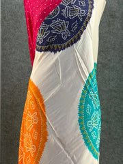 Pure Gajji Silk Bandhani Trending Saree