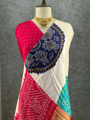 Pure Gajji Silk Bandhani Trending Saree