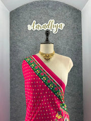 Pure Gajji Silk Bandhani Trending Saree