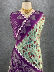 New Pure Gajji Silk Bandhani Saree