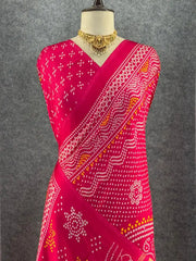 Premium Pure Gajji Silk Bandhani Saree