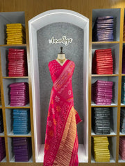 Premium Pure Gajji Silk Bandhani Saree