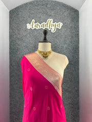 Premium Dola Silk Lagdi Patta Saree