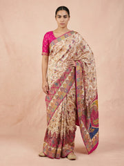 Pure Viscose Silk Meenakari Position Weaving Saree