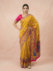 Pure Viscose Silk Meenakari Position Weaving Saree