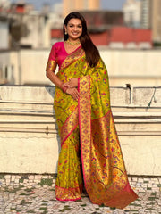Super-Hit All Over Tissue Silk Paithani Saree