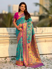Super-Hit All Over Tissue Silk Paithani Saree