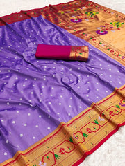 Trending Bandhani Paithani Weaving Saree