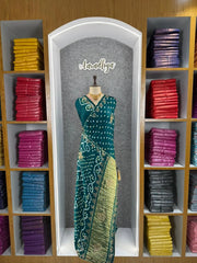 Gaji Silk Original Bandhani Gota Pati Hand Work Saree
